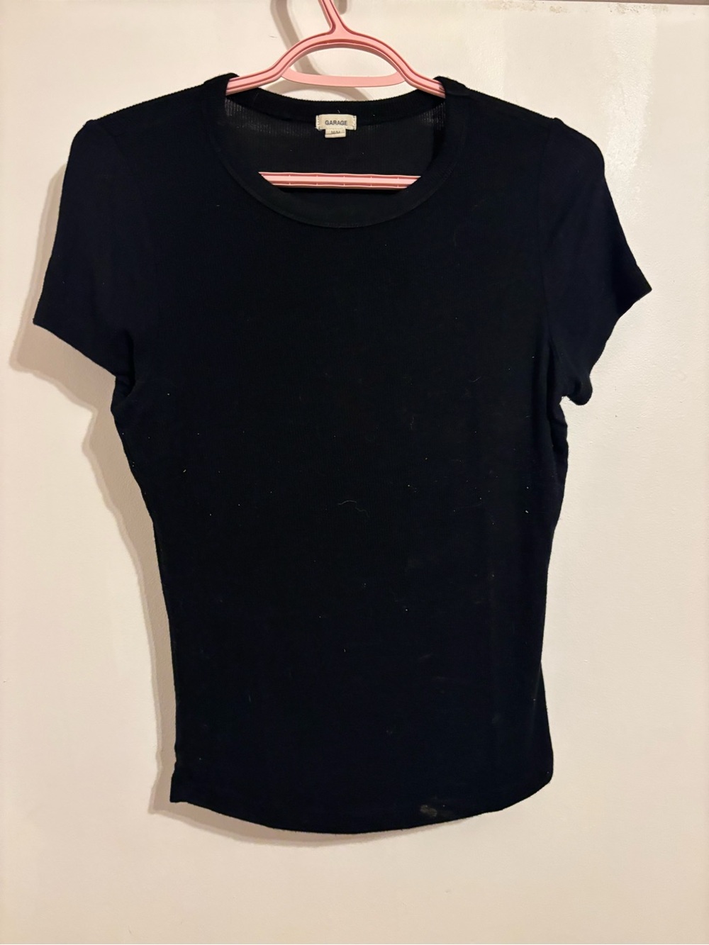 Garage Women's Black Short Sleeve Crewneck Tee